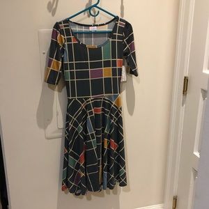 NWT Lularoe Nicole Colorblock Dress